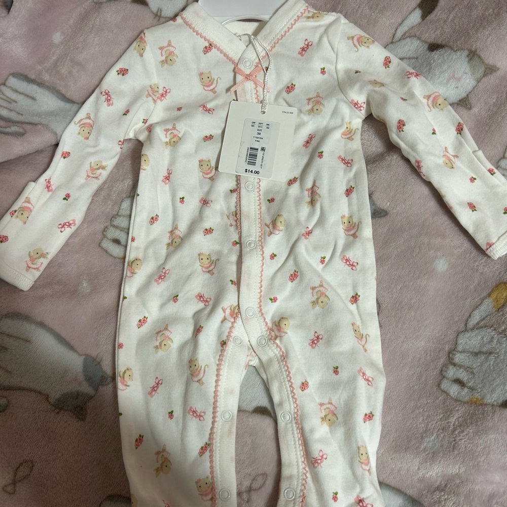 Starting Out Pink and White Kids One Piece